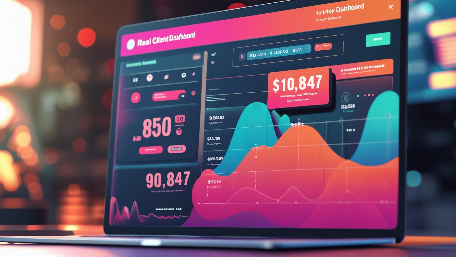 Professional dropshipping dashboard showing $10K monthly revenue