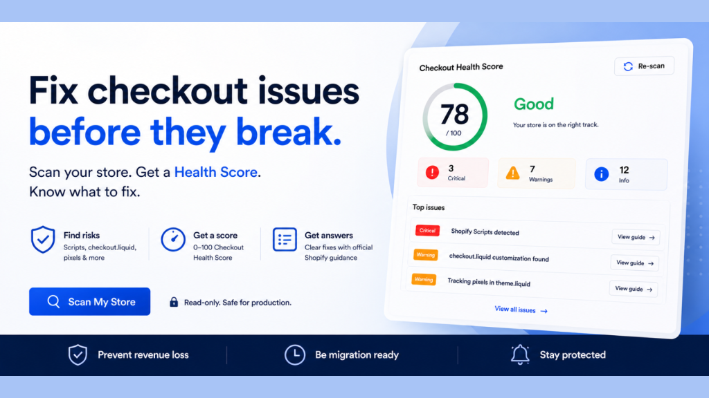 Shopify Legacy Script Audit Dashboard — Scan for Scripts and Legacy Risks
